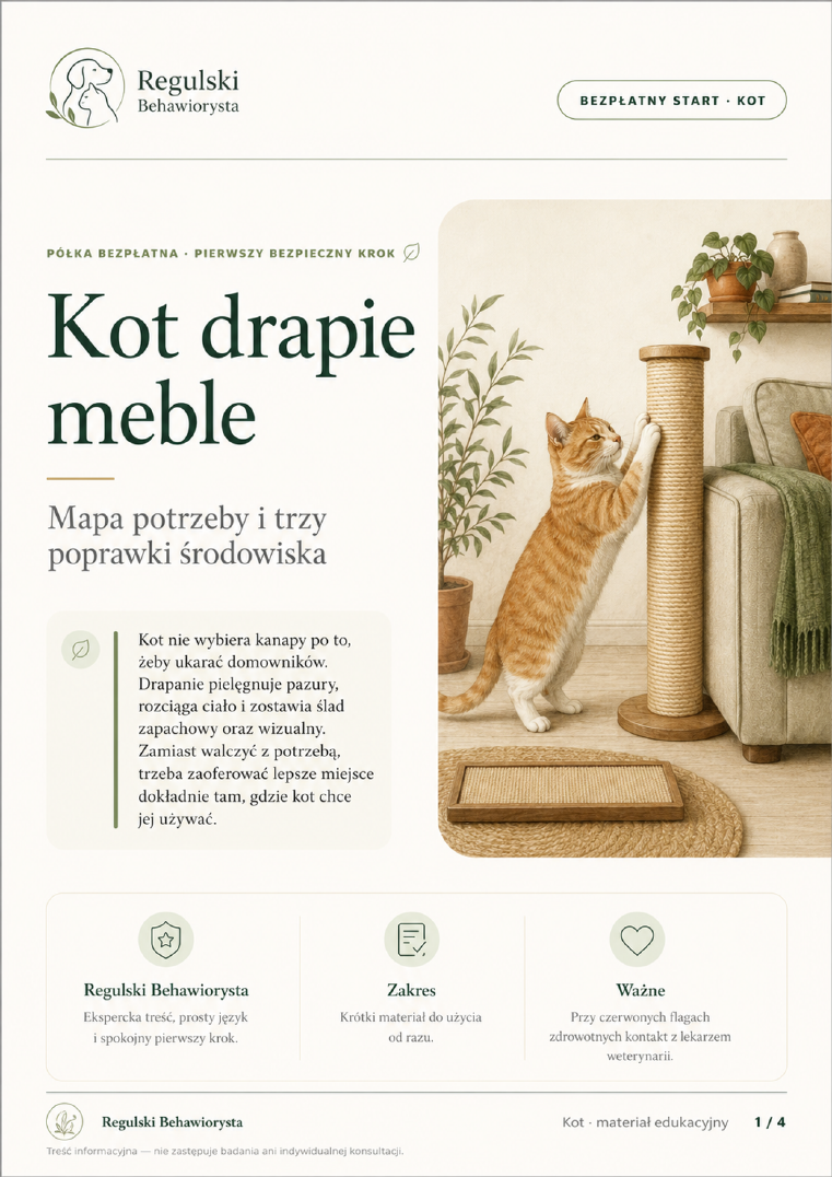Okładka PDF: Kot drapie meble