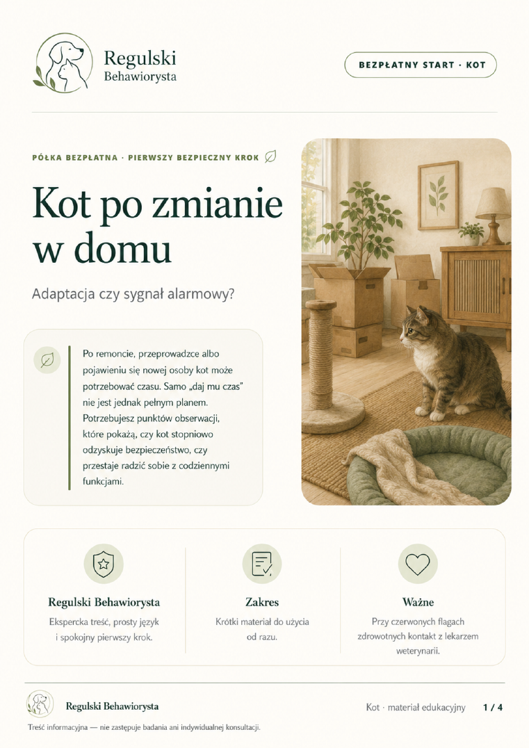 Okładka PDF: Kot po zmianie w domu
