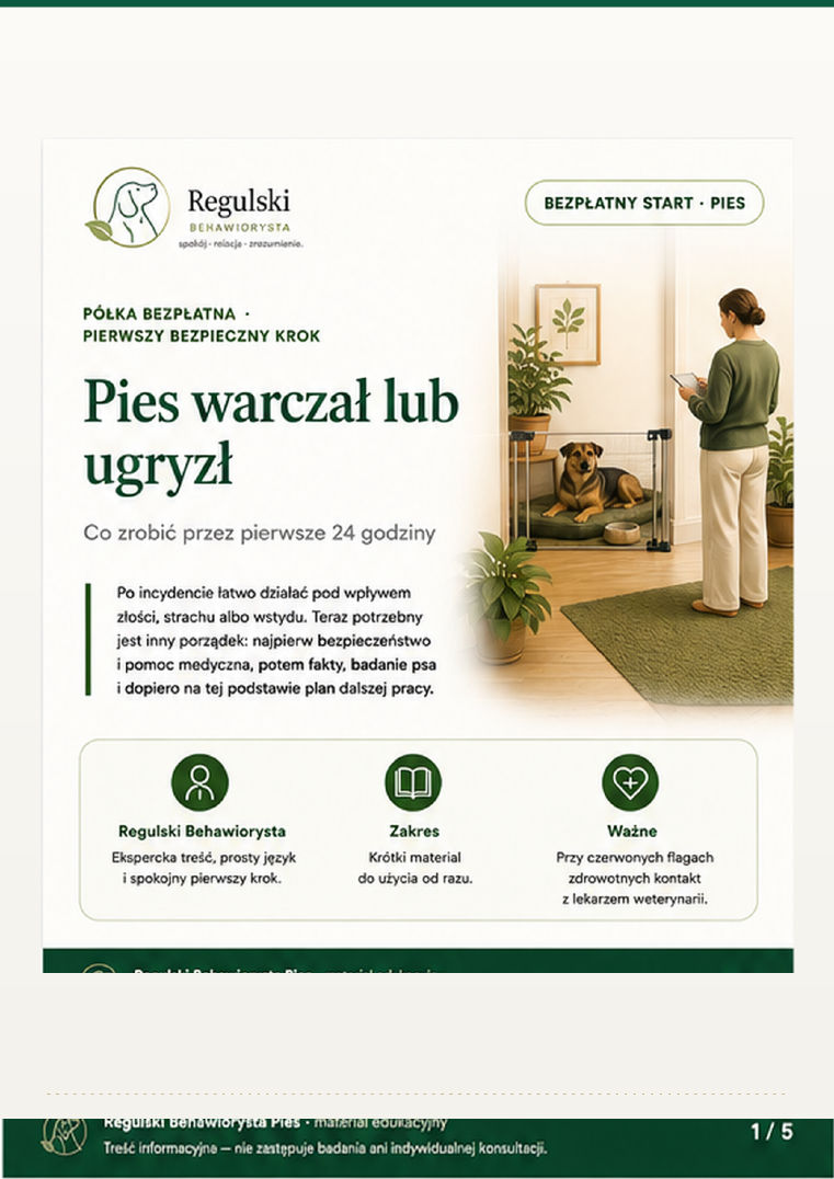 Okładka PDF: Pies warczał lub ugryzł