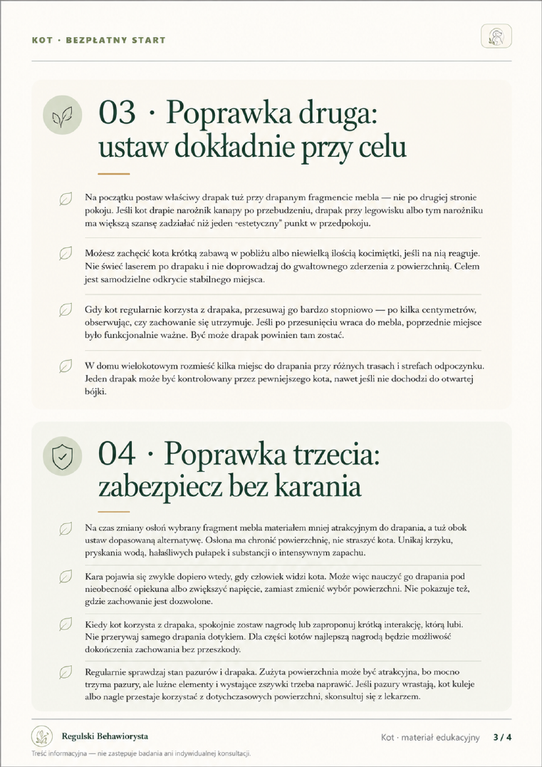 Podgląd strony 3: Kot drapie meble