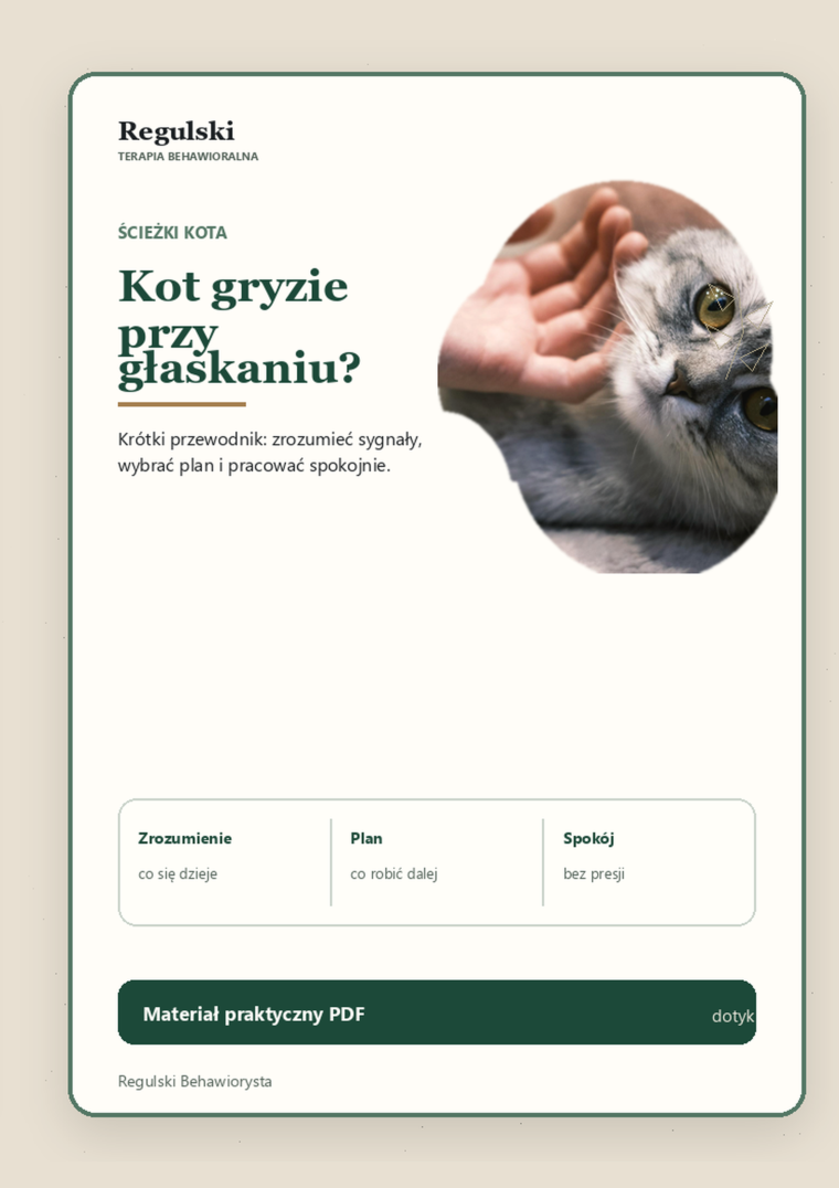 Podgląd strony 1: Kot gryzie przy głaskaniu