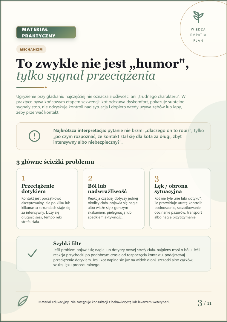 Podgląd strony 3: Kot gryzie przy głaskaniu