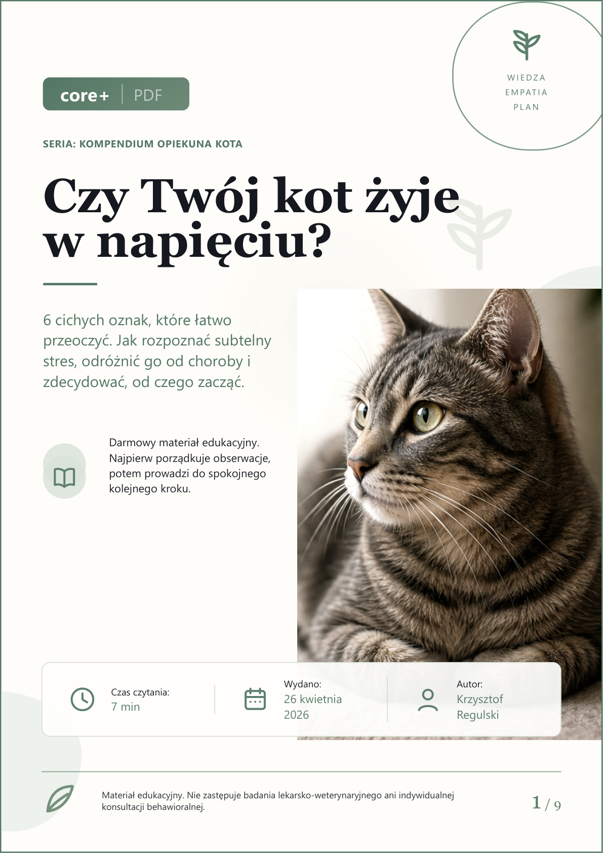 Podgląd strony 1: Kot żyje w napięciu