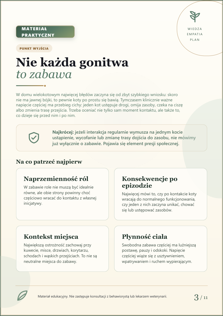 Podgląd strony 3: Koty: zabawa czy napięcie?