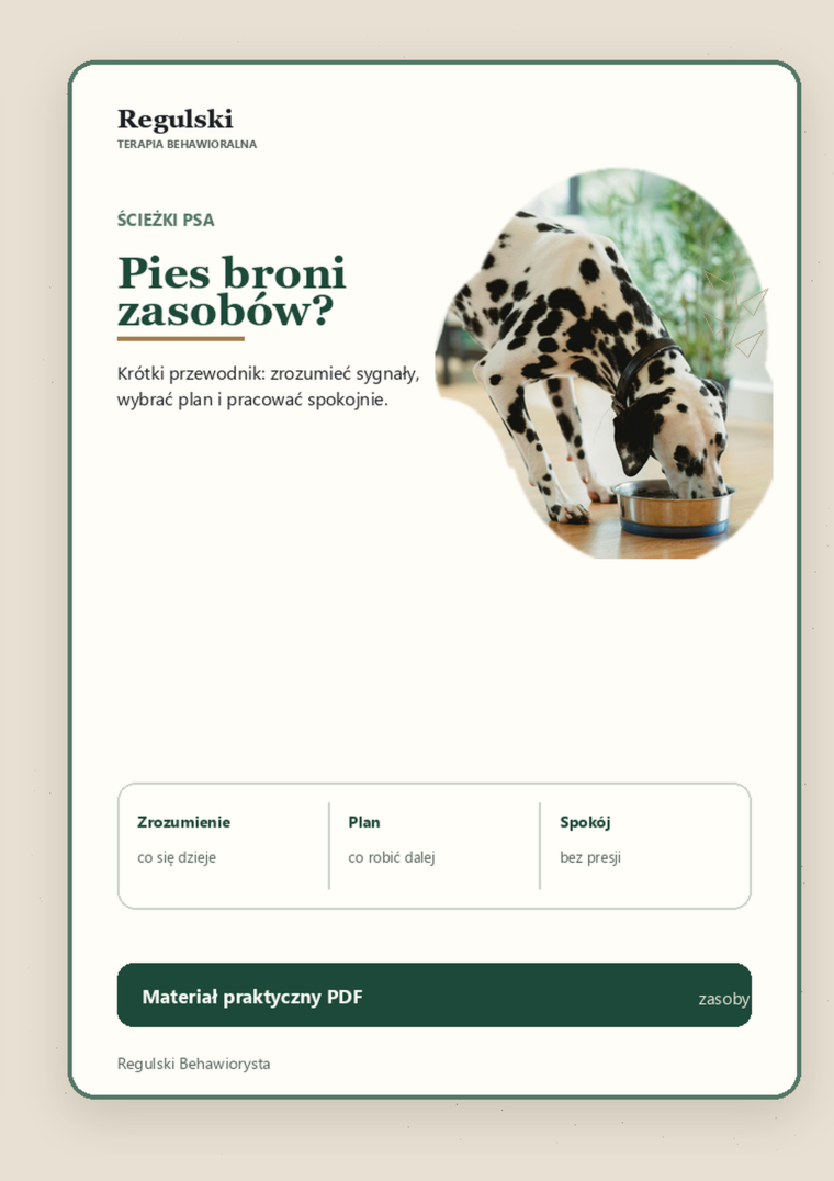 Podgląd strony 1: Pies broni zasobów