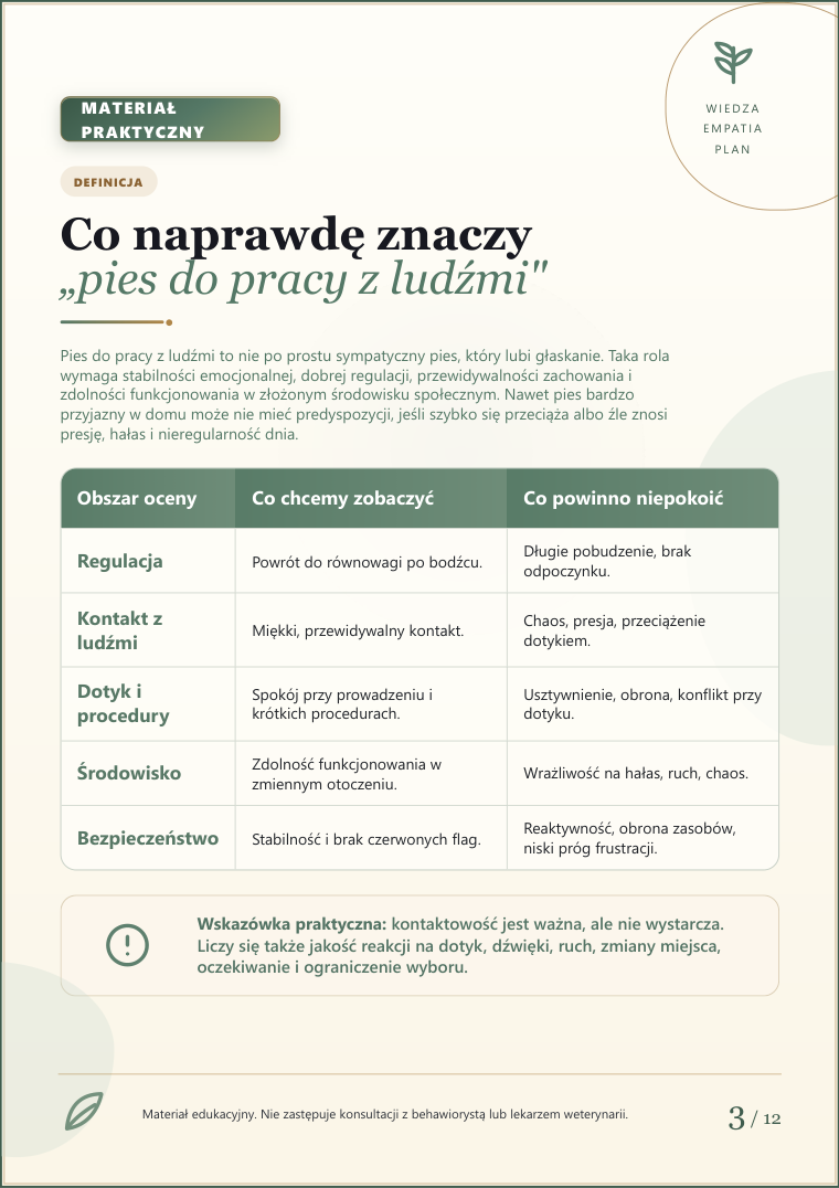 Podgląd strony 3: Pies do pracy z ludźmi