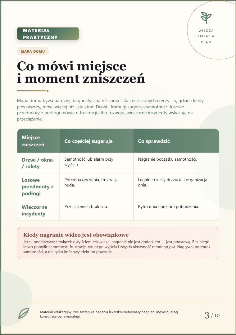 Podgląd strony 3: Pies niszczy w domu