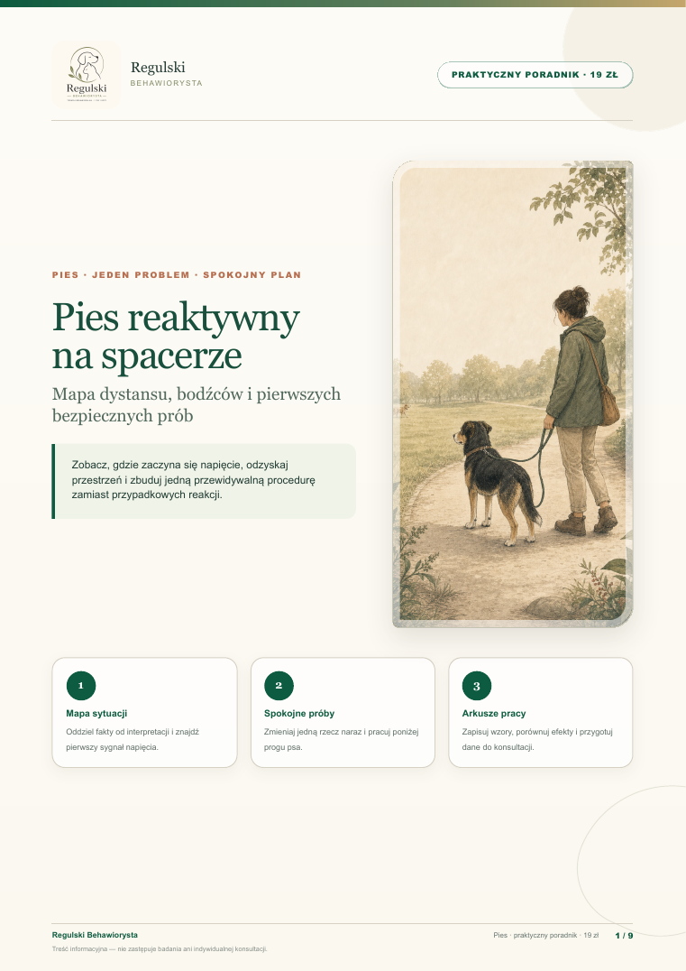 Podgląd strony 1: Pies reaktywny na spacerze