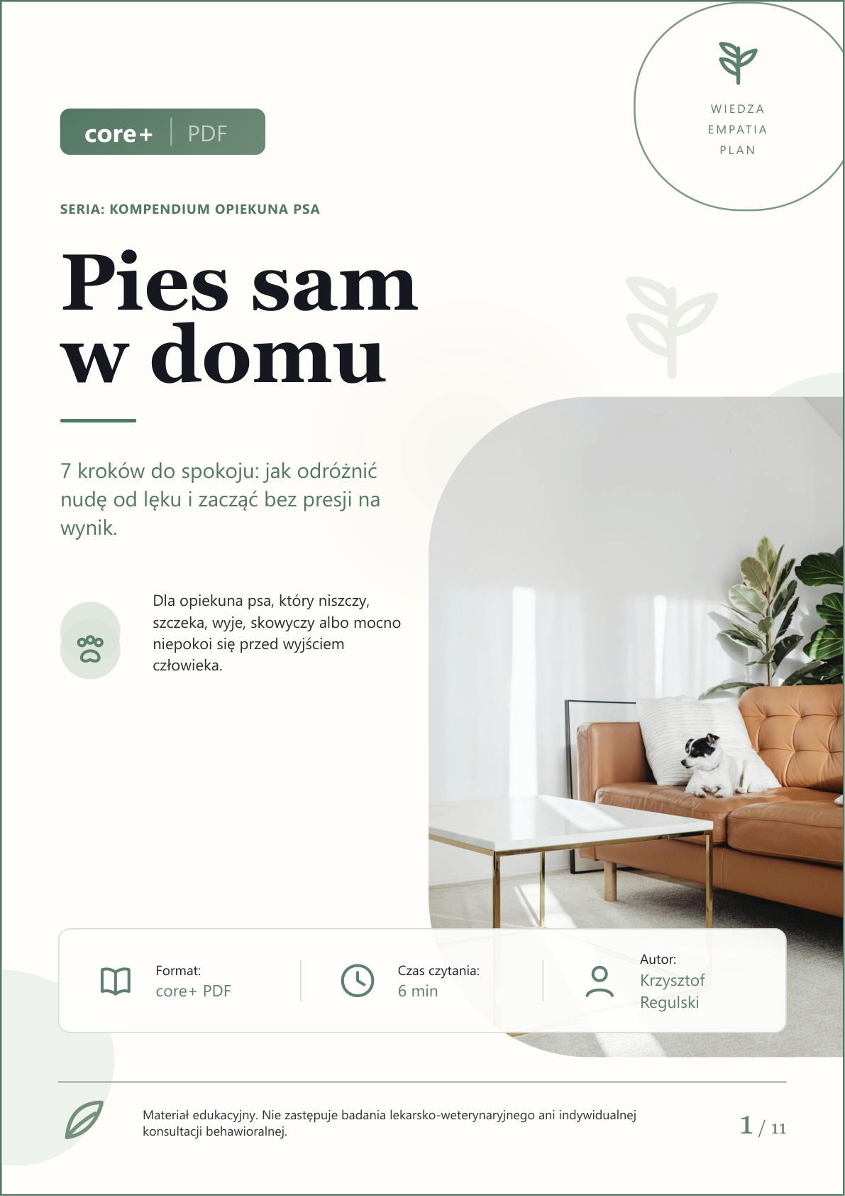Podgląd strony 1: Pies sam w domu